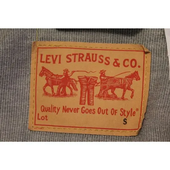 Vintage Levi’s Type I Iconic Corduroy Trucker Jacket Women’s Small Mushroom Gray - Picture 5 of 6
